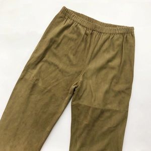 Celine Suede Straight Leg Pants